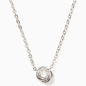 Kate Spade Infinity & Beyond Knot Silver Necklace